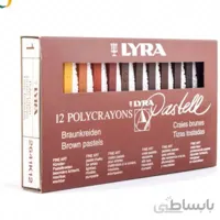 پاستل گچی 12 رنگ لیرا سری قهوه ای ها - LYRA Polycrayons 12 Color Chalk Pastel Skin Tone