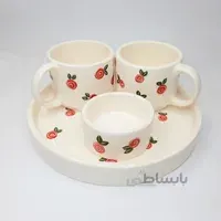 سِت چای خوری دو نفره طرح توت فرنگی