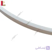 چوب پرده منحنی سفید همراه لوازم نصب