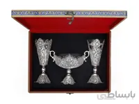 میوه خوری و گلدان ملیله کاری
