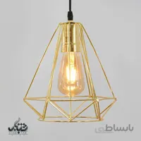لوستر آویز مدرن الماسی سایز 1 طلایی