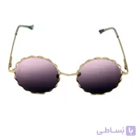 عینک آفتابی بچه گانه گرد عدسی بادمجانی