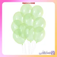 بادکنک شفاف کریستالی سبز