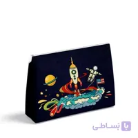 کیف لوازم آرایش طرح زحل و سفینه