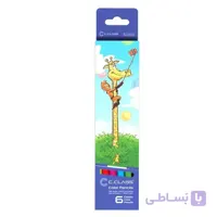مداد رنگی 6 رنگ سی کلاس طرح 2