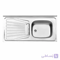 سینک ظرفشویی روکار استیل البرز کد 165/60