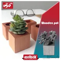 گلدان تبلیغاتی چوبی