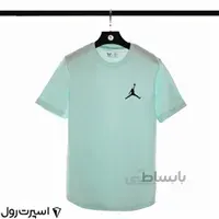 تيشرت نخي جردن يقه گرد | آبي 409