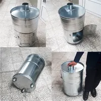بخاری هیزمی استوانه ای گالوانیزه