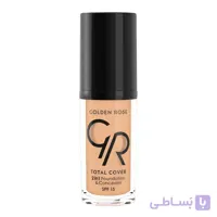 کرم پودر و کانسیلر توتال کاور گلدن رز شماره 07 ا Golden Rose Totl Cover 2in1 Foundation & Concealer No. 07