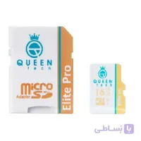 کارت حافظه microSDHC کوئین تک مدل Elite pro 566X کلاس ۱۰ استاندارد UHS-I U1 سرعت ۸۵MBps ظرفیت ۱۶ گیگابایت به همراه آداپتور SD