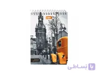 دفترچه یادداشت سیمی 80 برگ کلیپس طرح Good Memory