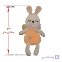 عروسک خرگوش نارنجی مدل فرشته ارتفاع 36 سانتی متر
