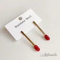 گوشواره کبریتی نگینی