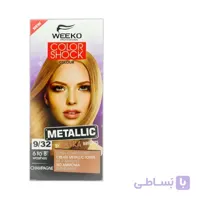 کیت رنگ مو ویکو مدل color shock شماره 9/32 حجم 80 میلی لیتر رنگ طلایی
