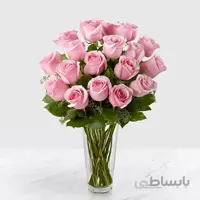 دسته گل رز هلندی صورتی