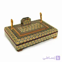 جا قلمی خاتم کاری دوقیف جعبه دار 24*16 سانتی ا قیمت به شرط خرید تیمی