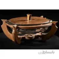 سوفله مستطیل چوبی گلدن لوکس