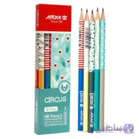 مداد مشکی طرح دار آریا Arya 3043 بسته ۱۲ عددی