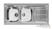سینک ظرفشویی روکار اخوان ا Akhavan Double Bowl Sink 146