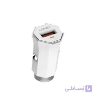 شارژر فندکی فست شارژ الدینیو مدل C313Q توان ۱۸ وات همراه با کابل