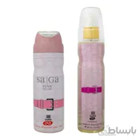 بادی اسپلش زنانه امپر مدل SA GA PINK حجم 250 میلی لیتر به همراه اسپری بدن زنانه امپر مدل SA GA PINK حجم 200 میلی لیتر