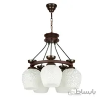 لوستر چشمه نور 5 شعله کد G576/5 قهوه ای