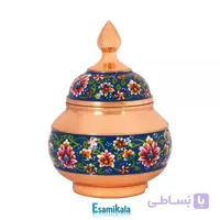 قندان مس و پرداز 20 سانتی