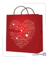 ساکدستی فانتزی قلب با کاغذ گلاسه کد10131