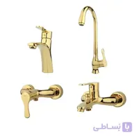 ست شیرآلات صدف طلایی راسان ا Rassan Sadaf Set