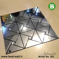 تایل بین کابینتی مثلثی نقره ای تمام آینه ای T362