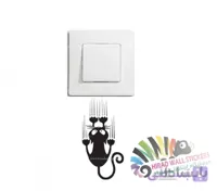 استیکر کلید و پریز گربه Cat Wallstickers کد h2506