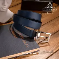 کمربند چرم (مشکی/سرمه ای) Mont Blanc ا MONT BLANC BELT