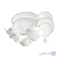 سرویس چینی 102 پارچه چینی زرین سری ایتالیا اف مدل ریوا
