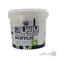 رنگ آکریلیک پایه آب سفید نیمه براق پارس نگار ۳/۵۰۰ کیلویی