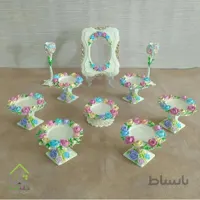 ظرف سفالی فانتزی هفت سین گلدار