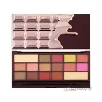 پالت سایه چشم 18 رنگ شکلاتی رولوشن revolution مدل رزگلد rose gold