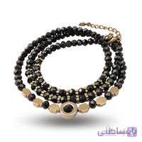 دستبند سه دور کریستال و حدید کد 0791