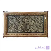 تابلو قلم زنی با قاب خاتم توپی سایز 123*73