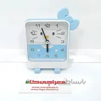 ساعت رومیزی مربع زنگ دار آبی