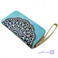 کیف پول بند دار مخمل حوض نقاشی