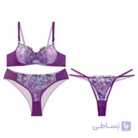 ست شورت و سوتین زنانه نوشه پوش کد 40916 مجموعه 3 عددی