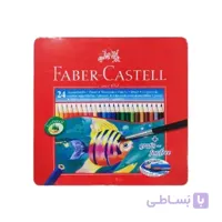 مداد رنگی 24 رنگ فابر کاستل جعبه فلزی Faber Castell 24 Color Pencil ا Faber Castell 24 Color Pencil