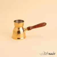 قهوه جوش برنجی طلایی بدون در مدل رز سایز 1