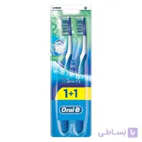 مسواک اورال بی مدل 3D White پک دو عددی ا Oral B 3D White Toothbrush Medium Pack Of Two