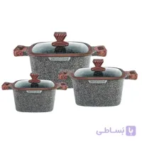 سرویس قابلمه گرانیتی زیوZio مدل Z 8350 22 در4رنگ طرح جامبو Jumbo