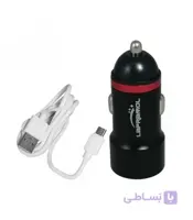 شارژر فندکی فست LAPRAMOL مدل LP-R2 به همراه کابل میکرو یو اس بی