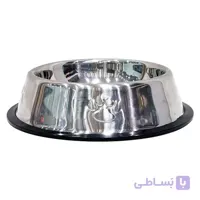 ظرف استیل مخصوص سگ و گربه طرح برجسته در سایزهای مختلف ا Stainless steel container for dogs and cats