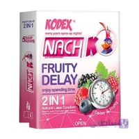 کاندوم کدکس مدل Fruity Delay بسته 3 عددی ا Kodex Fruity Delay Condoms 3PSC