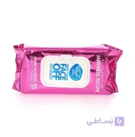 دستمال مرطوب پاک کننده آرایش گل گیلاس ژاپنی درب دار (55 برگی) دافی ا Dafi-Japanese cherry makeup remover wipe with lid 55 sheets